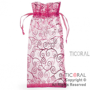 BOLSA ORGANZA FUCSIA 15X25 ARABESCO HS3971-2 x 1